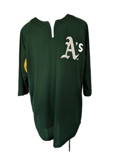 OAKLAND A’S 1/4 ZIP 3/4  SLEEVE SHIRT SIZE XL match up - Picture 1 of 6