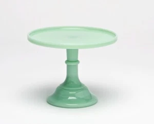 Mosser Glass USA Vintage Style Cake Stand Jadeite Green 9 inch - Picture 1 of 1
