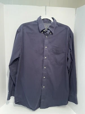 Trader Bay Button Down Long Sleeve Shirt Men’s Size M 44” Navy Blue - Image 1 of 4