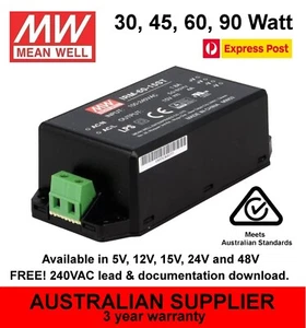 Fuente de alimentación MeanWell IRM-30-45-60-90 ST 30W 45W 60W 90W 5V 12 V 15 V 24 V 48 V CC - Imagen 1 de 14
