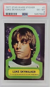 Pegatina Star Wars 1977 Luke Skywalker #1 PSA EX-MT 6 - Imagen 1 de 2