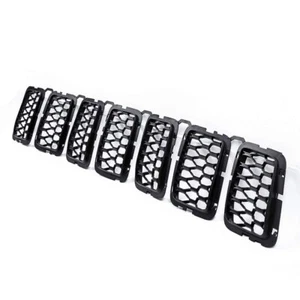 For Jeep Grand Cherokee 2017-21 Black Honeycomb Front Grille Inserts Accessories - Picture 1 of 11