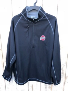 Herren Ohio State Buckeyes Fitted Dry Xtralite Half Zip Schwarz Pullover Gr. M - Bild 1 von 4