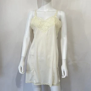 Wonder Maid Vintage Slip Ivory Womens Bust Size 38 XL Knee Length Nightgown - Picture 1 of 7