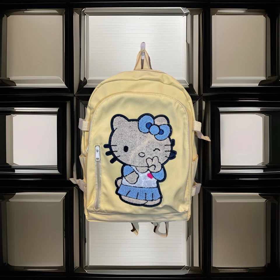 Mochila Hello Kitty Amarilla con Correas Ajustables Gran Capacidad Foto 1 de 1