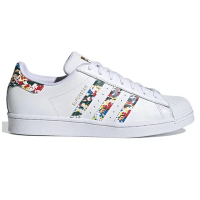 Adidas Superstar Uomo Bianco Multicolor 40 41 42 43 44 45 scarpe palestra comode - Immagine 1 di 4
