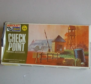 HASEGAWA #730 CHECK POINT 1:72 DIORAMA MODEL KIT MINICRAFT JAPAN, OPEN COMPLETE - Picture 1 of 7