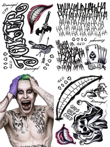 16 Blatt Joker Tattoos Harley Quinn Tattoos Tattoos für Suicide Squad Perfec... - Bild 1 von 7