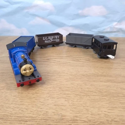 Thomas and Friends Tomy Trackmaster Custom Blue James with Rolling Stock  - Image 1 of 4