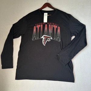 Atlanta Falcons Football NFL Team Apparel Black Long Sleeve T-Shirt - Picture 1 of 8