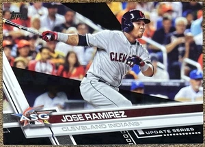 2017 Topps Update Jose Ramirez schwarz #17/66 Cleveland Guardians #US222 - Bild 1 von 2