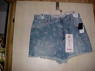 NUEVO Pantalones Cortos Denim Celebrity Rosa Flor Azul Talla 15/32 Cintura Junior Foto 1 de 3