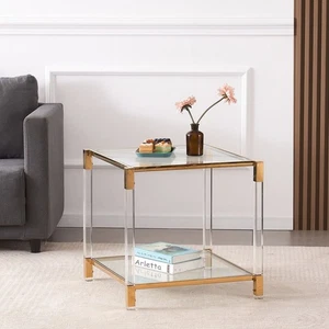 Stylish Square Glass Side Table - Picture 1 of 7