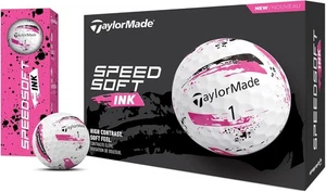 TaylorMade SpeedSoft Ink 1 Dozen 12 Golf Balls New - Pink - Picture 1 of 4