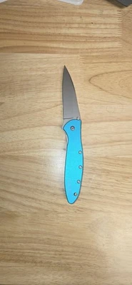 Kershaw Leek 1660TEAL USA Plain edge Linerlock Folding knife— - Image 1 of 2