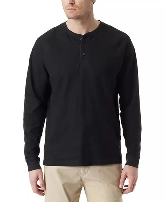 Bass Outdoor Hiker Henley Men's XL Black Beauty Long-Sleeve Thermal Top - Image 1 of 4