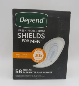 Depend Shields Pastiglie per Incontinenza Uomo Assorbimento Leggero Numero 58 NUOVO SIGILLATO - Foto 1 di 4
