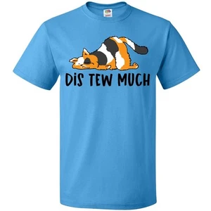 Inktastic Napping Dis Tew Much Longhair Calico Cat T-Shirt Animals Cats Person - Picture 1 of 9