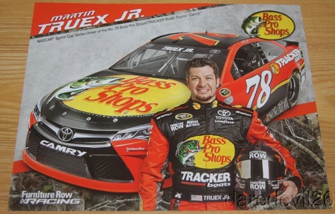2016 Martin Truex, Jr. Bass Pro Shops Toyota Camry NASCAR Sprint Cup postcard Cover