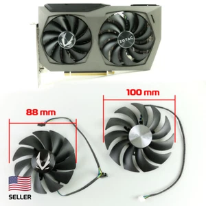 Pełny zestaw wentylatorów GPU Zotac 3070 Twin Edge 88mm 100mm GA92S2U GAA8S2U | Sprzedawca z USA... - Zdjęcie 1 z 6