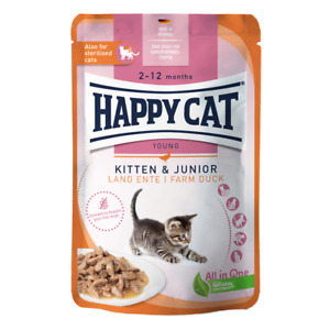Happy Cat Young Meat in Sauce Kitten & Junior Land Ente 20 x 85g (19,94€/kg)