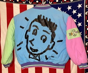Pee Wee's Playhouse 1989 Kids Varsity Jacket 5/6 M Official Brand RARE VTG VHTF - Picture 1 of 15
