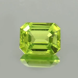 Piedra preciosa suelta corte radiante zafiro verde peridoto natural AAA 4,90 quilates - Imagen 1 de 4