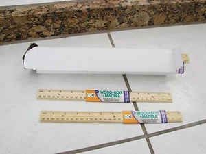 Regla de madera de 12 pulgadas para oficina en casa Geddes - conjunto de 24 estándar y métrico - Imagen 1 de 3