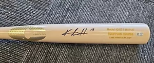 Von Keston Hiura Milwaukee Brewers signierter natürlicher Chandler Spielmodell Schläger MLB COA - Bild 1 von 17