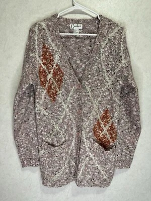 CARDUCCI Vintage Mujer Rosa Suéter Cárdigan Mezcla Mohair Cuello en V Flecos PEQUEÑO Foto 1 de 4