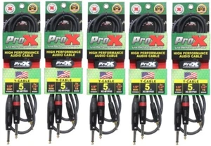 Cable ProX XC-MYP05 5 pies desequilibrado 3,5 mm Mini-TRS a doble TS-M High Audio Y... - Imagen 1 de 2