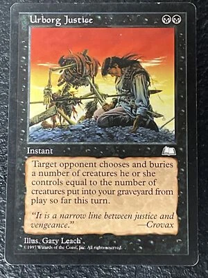 MTG *Urborg Justice X1* (MP) Weatherlight Magic the Gathering Free Shipping - Image 1 of 2