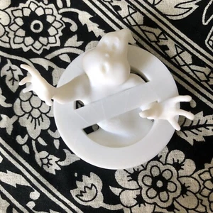 Ghostbusters 3D gedruckte Plakette Schild Logo ganz weiß - selber bemalen! 3" breit - Bild 1 von 8