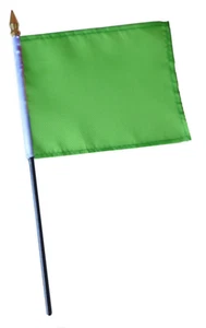 Kleine handwehende Flagge neon limettengrün umrandet - Bild 1 von 3