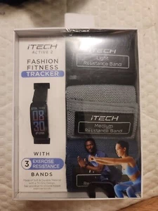 Itech Active 2 Fashion Fininess Tracker mit 3 Übungswiderstandsbändern - Bild 1 von 2