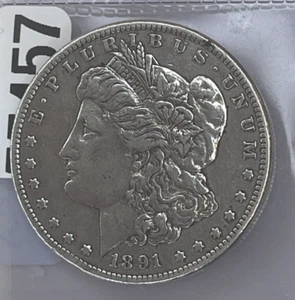 1891-CC Morgan Silver Dollar NEARLY UNCIRCULATED Nice coin!! - Picture 1 of 9