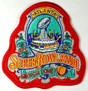 Vintage 1994 NFL Super Bowl XXVIII Football Patch Dallas Cowboys Buffalo Bills - Bild 1 von 2
