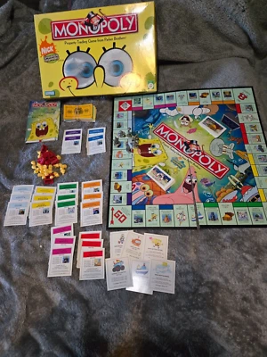 Nickelodeon SpongeBob SquarePants Monopoly 2005 VIACOM HASBRO 100% COMPLETE - Image 1 of 4