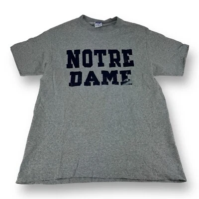 MVP Corp Inc Notre Dame Gray Short Sleeve Vintage Cotton Rayon T-Shirt Mens XL - Image 1 of 4