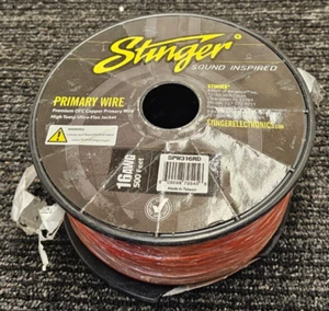 Stinger SPW316RD 500 ft. 16 Gauge Pro Series OFC Power Wire (Red) - Picture 1 of 7