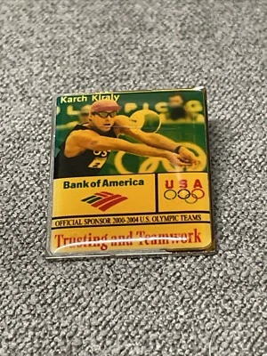 2000 Bank of America Sydney Olympic Rings Pin Karch Kiraly USA KG JD - Image 1 of 4