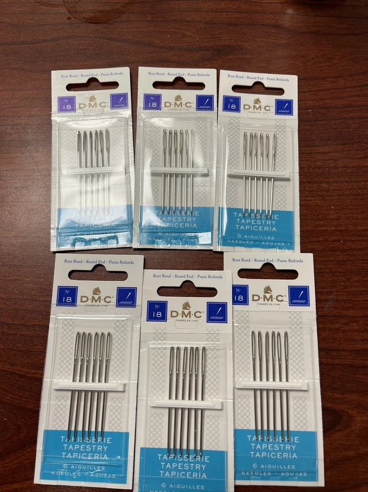 DMC 1767-18 Tapestry Hand Needles 6-pack Size 18 070176