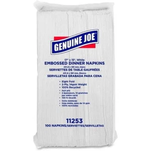 Embossed Dinner Napkins, 3000 / Carton, White - Picture 1 of 4