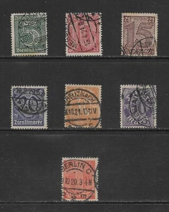 GERMANY SCOTT OL9 - OL15 USED SET - 1920 LOCAL OFFICIAL STAMPS FOR PRUSSIA - Picture 1 of 2