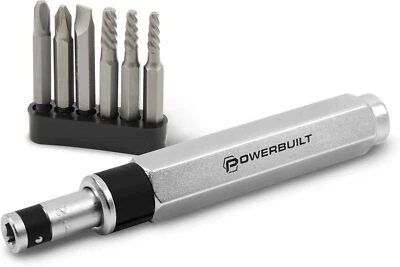 Powerbuilt - 7 Pc. Mini Impact Driver & Extractor Set, Hand Tools, Bit...  - Image 1 of 4