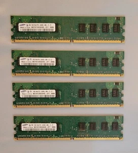 M378T2863EHS-CF7 4GB (4x1GB) SAMSUNG Desktop Memory 1Rx8 PC2 6400 666 12 ZZ - Picture 1 of 1