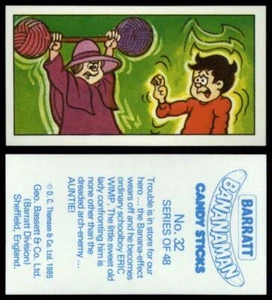 Barratt Bananaman #32 Basset Candy 1985 Card - Picture 1 of 1