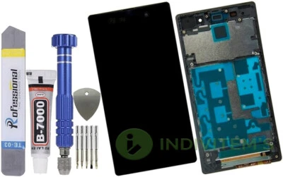 Für Sony Xperia Z1 C6903 Display Komplettes Bildschirm LCD +Touch Screen Rahmen - Bild 1 von 4