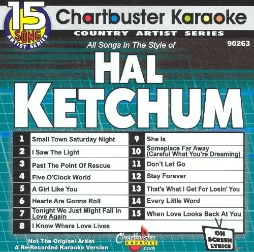 CHARTBUSTER KARAOKE CD+G CDG HAL KETCHUM 15 SONG CBA9263 SHE IS GIRL LIKE U MORE - Image 1 of 1
