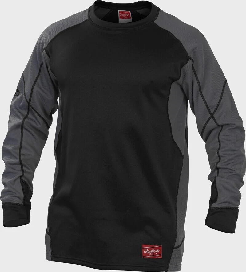 Rawlings Youth Long Sleeved Dugout Fleece Pullover Sweatshirt Black Small - Image 1 of 1